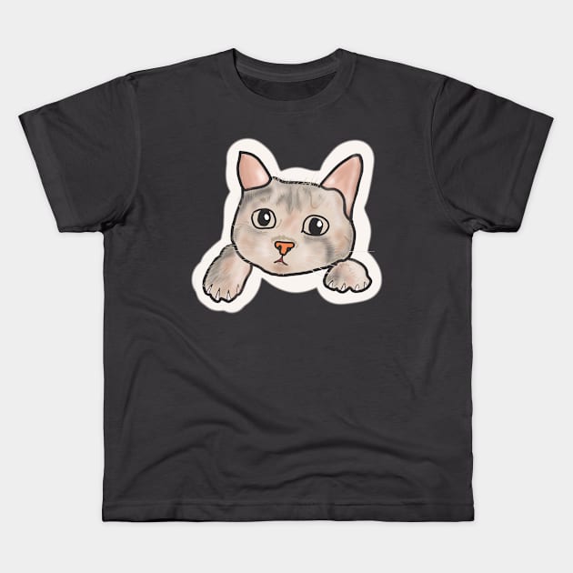 Cute puppy cat Kids T-Shirt by chrstdnl